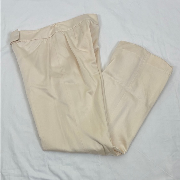 Ann Taylor Pants - Ann Taylor Women’s 2P Satin Cream Dress Pants Straight Workwear Dressy